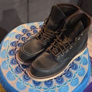 Red Wing Shoes Dark Brown Leather Boots